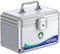 Uniclife Medicine Lock Box First Aid Box with Key Lock & Handle Portable Medication Lock Boxs Metal Lockable 25.4 x 15.2 x 16.5