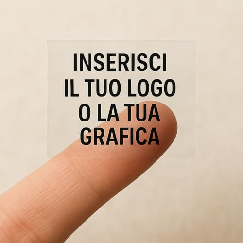 30 Etichette Adesive Personalizzate con Scritta, Logo o Immagine – Adesivi Trasparenti su Misura per Aziende, Eventi o Uso Personale (Rettangolo)