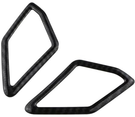 Accessorio Interno Per per T-Roc 2018-2023 2 pezzi finestrino anteriore audio per auto un altoparlante a colonna cerchio copertura adesivi trim Accessori Interni Auto(Carbon fiber black)