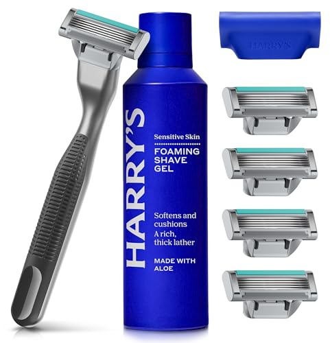 Harry’s Plus Razor for Men, Premium Razor Handle with 1 Harry’s Plus Blade Cartridge, Advanced Pivoting System, Black