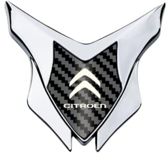 CFHJFG 1PCS Car Metal Sticker Badge for Citroen DS3,Emblem Logo Sticker Decals 3D Design Personalised Creativity Waterproof Rustproof Bonnet Trunk Car body Decorations,Carbon Fibre-2