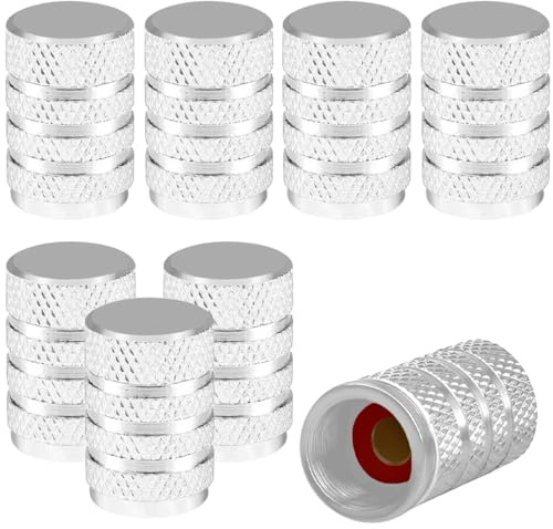 8 pezzi Cappucci stelo valvola pneumatici in alluminio Cappucci antipolvere per auto in metallo per pneumatici auto Cappucci valvole universali per pneumatici con guarnizione per moto, camion, bici
