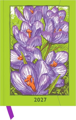 Kat Menschik - Flowers - Crocus 2027: Buchkalender 16x22 cm - Wochenplaner mit Magnetverschluss, Leseband, internationalen Feiertagen & Orga- und Noitzteil für Kunst- & Blumenliebhaber