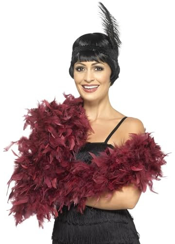 Smiffys Deluxe-Boa, Burgunderrot, 180 cm, 80 g