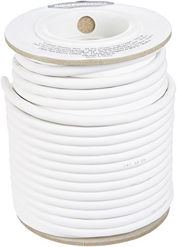 Amazon Basics Cable para altavoz, calibre 12, cobre libre de oxígeno al 99,9 %, 30,5 m, Blanco