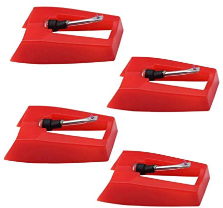 4 Pack Ruby Record Player Needle Turntable Stylus Replacement for ION Jenson Crosley Victrola Sylvania Turntable Phonograph LP Vinyl Player More Brand