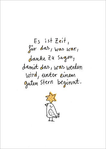 karindrawings Postkarte Besinnliches Es ist Zeit, für das, was war, danke zu sagen,