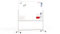 ALLboards Tableau Blanc Emaillé Mobile Double Face Magnétique Effaçable à Sec avec Cadre en Aluminium 180x120cm, Tableau Blanc Mobile Rotatif Whiteboard Tableau Blanc en Porcelaine