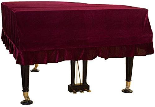 Pevfeciy Klavierdeckel, Colorfast Pleuche Piano Staubdicht Dekoriert Cover,Samtbezug für Klavier, extra dick, Schutz vor Staub und Kratzern