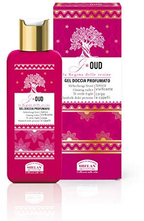 Helan, G-Oud Shampoo und Bad mit Blasen, duftend mit süßen Mandeln, zarter und natürlicher Badeschaum für Körper und Haar, frisches Duschshampoo, 200 ml, hergestellt in Italien