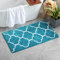 MIULEE Badematte Rutschfest Badteppich Waschbar Badvorleger Badzimmermatte Weich Mikrofaser Duschvorleger Fußmatte Dekorativ Teppich Marokko Badezimmerteppich Badezimmer Wohnzimmer 70x120cm Himmelblau