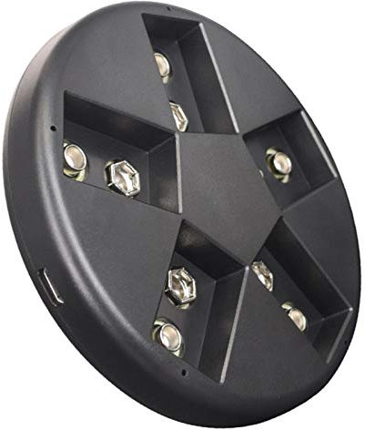Rehomy Chargeur de batterie 5 emplacements 9 V pour batteries rechargeables 9 V Ni-MH/Li-ion