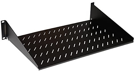 LINK LKRIP250N2U - Estante para Armario de 19 Pulgadas, 2 Unidades, Profundidad 250 mm (Universal), Color Negro