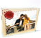 ShopQuality4U Yellow Tulip Frame Personalised Printed Large Crystal Block (13 x 9cm), Custom Photo Glass Block, Birthday Present