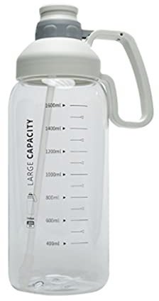 bottiglia d acqua Bottiglia d'acqua portatile 63.3oz Grande capacità Bottiglia di acqua sportiva all'aperto con la paglia integrata Accurata Bilancia del volume dell'acqua bottiglia d acqua sportiva