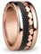BERING Austauschbar Ringkombination für Damen in Rosé Gold & Schwarz mit einzigartigem Twist- & Change System, Yangtze