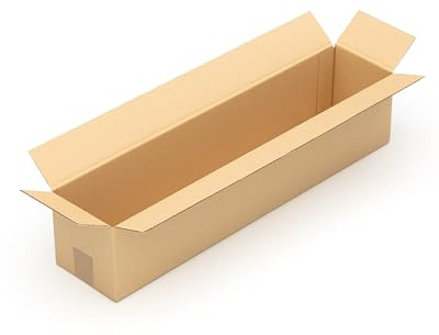 KK Verpackungen Versandkartons 700 x 150 x 150 mm Braun 1-wellig (Außenmaß 706 x 156 x 160 mm) | 15 Stück, Faltkartons Kartons geeignet für Versand als DHL Paket DPD Hermes GLS Paketklasse L (KK153)