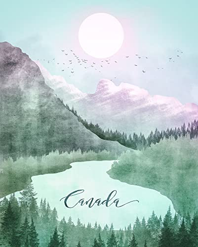 Komar Wandbild - Vintage Travel Canada - Größe: 40 x 50 cm - Poster, Kunstdruck, Dekoration, Wohnzimmer, Schlafzimmer