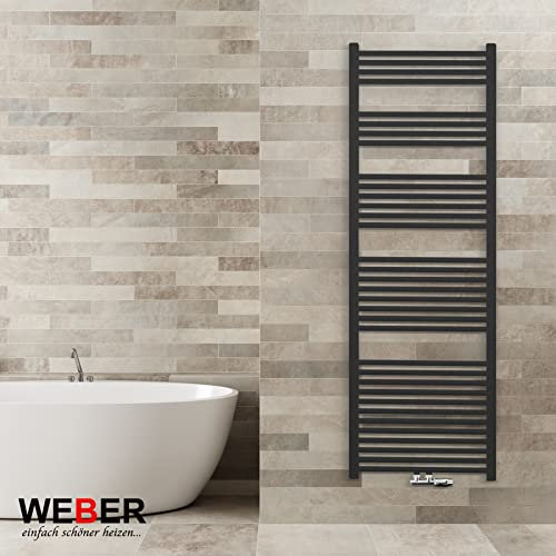 Badheizkörper Handtuchheizkörper alle Größen/Typen Bad Heizung weiß/Anthrazit NEU Handtuchwärmer (600 x 1800 mm, anthrazit)