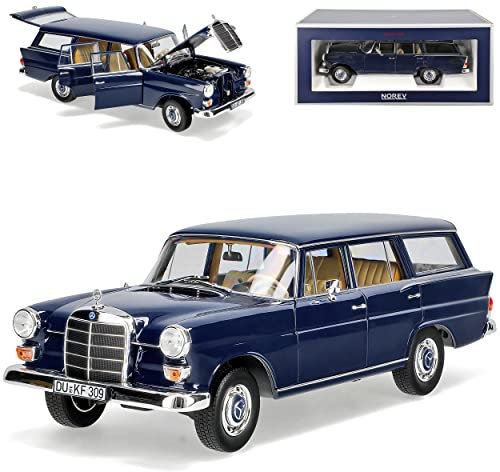 Norev Mercedes-Benz 200 W110 Universal Kombi Dunkel Blau 1965-1968 1/18 Modell Auto