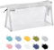 Soul Projekt Weiß Federmäppchen Durchsichtige, Aesthetic Mäppchen PVC Frauen, Kosmetiktasche, Pencil Case, Federmappe für Kinder, Damen, Pinseltasche Schule Uni, Toilettenartikel Kosmetiktaschen