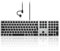 Seenda Wired Backlit Keyboard for Mac OS, Full-size Slim Keyboard with USB A and Type C 2-in-1 Connector Compatible with Apple iMac, MacBook Pro/Air, Mac Pro, Mac Mini, UK Mac Layout - Black and Grey