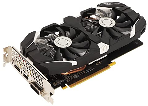 Bewinner GTX1060 GDDR5 192-Bit-PCIE-Grafikkarte, Computer-Grafikkarte mit Zwei Lüftern, 8008 MHz Speicherfrequenz, HDMI-DVI-DP-4K-HDR-Gaming-Grafikkarte(3GB)