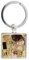Vintage Klimt The Kiss Schlüsselanhänger Liebe Malerei Männer Frauen Liebhaber Schlüsselanhänger Ring Halter Valentinstag Geschenke Schmuck, weiß, L