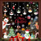 Pegatinas para Ventanas Navidad, 168 Piezas Copo de Nieve, Papá Noel, Muñeco de Nieve, Alce, Decoración Electrostática para Puertas y Ventanas