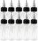 Magicrose 10x 30 ML1OZ Airbrush Ink Dispensing Boston Bottles Plastic Dropper Bottle Empty Squeezable Dropper Sample Bottles Plastic Container Bottles Squeeze Liquid Dropper Dispensing Bottles