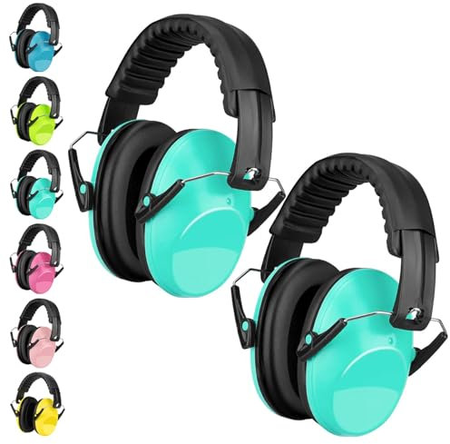 BraveKoi Gehörschutz Kinder, Komfortabler Lärmschutz Kopfhörer Kinder - NRR 20dB/ SNR 26 dB, Für Autismus, Schlafen, Lernen, ADHS, Konzert (Minzfarben/2 Stück)
