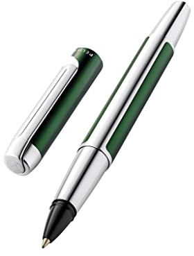 Pelikan Tintenroller Pura R40, Waldgrün, hochwertiger Drehkugelschreiber im Geschenk-Etui, 822886, 1 Stück (1er Pack)