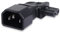 PNGKNYOCN IEC C14 auf C7 Adapter, rechtwinkliger AC IEC 320 C14 Stecker auf C7-Buchse, Netzadapter, Standard-AC-Netzkabelstecker