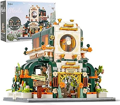 Tirff Modular Haus Bausteine, Pflanzen Gartenhaus Bausatz, MOC Klemmbausteine Custom Konstruktionsspielzeug, Botanischer Garten Bricks Kompatibel Mit Lego