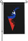 Flagge Karte des chilenischen Antarktis-Territoriums Piratenflagge, lebendige Farben, Wimpelkette, Premium-Wimpelkette für Geschenke, Decks, Souvenir, 70 x 102 cm