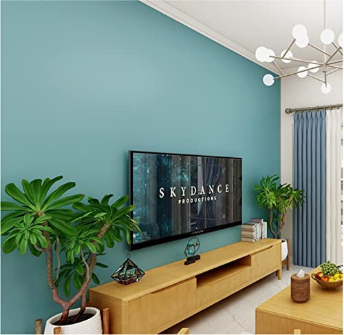 Lime Green Non-Woven Wallpaper Solid Color Wallpaper 3D Plain Colour Wallpaper Roll for Decorative Bedroom Living Room TV Background, 0.53 × 9.5 m