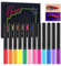 Horuili 12 Farben Neon Liquid Eyeliner Set, Matte, Schnell Trocknende Flüssige Eyeliner, Farbe UV Glow, Wasserfest und Langlebig für Halloween und Weihnachten