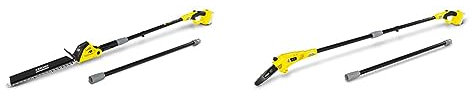 Kärcher 18 V Akku-Teleskop-Heckenschere PHG 18-45, Schnittlänge: 45 cm, Verlängerungseinsatz & 18 V Akku-Teleskopsäge PSW 18-20, Schwertlänge: 20 cm