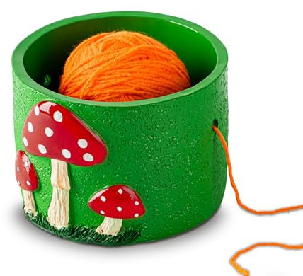 Pilz Garnschale zum Häkeln Grün Häkeln Schalen für Garn Rot Docor Häkelschale Strickschale