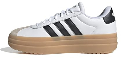 Adidas Women's VL Court Bold, White/Black/Wonder Beige, 8