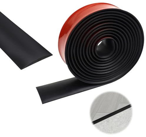 3M x 3.8 cm Übergangprofil selbstklebend Bodenübergangsstreifen Vinyl Übergangsschiene Fußböden Abdeckleisten Wasserdicht Weichsockel Leiste Fensterleiste Tür Leisten Boden (38mm)