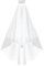 TIESOME Brautschleier, 60-90 cm kurz 2 stöckig Schleier kurz Hochzeitsschleier mit Kamm Elegante Brautschleier aus Tüll für Hochzeit Junggesellenabschied Party