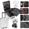 Herrselsam Mallette à outils 1031 pièces - Kit d'outils ménagers - Boîte à outils verrouillable - Chariot à outils à 4 niveaux - Chariot à outils avec roulettes