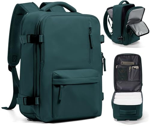 Handgepäck Rucksack 40x20x25 für Ryanair Reiserucksack Wasserdichter Unter Dem Sitz Handgepäck Rucksack Flugzeuge Reisetasche Weekendertasche Wanderrucksack Lässiger Tagesrucksack,G2-Pfauenblau