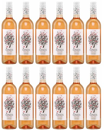 Ionos Roséwein trocken 12x 0,75l | Trockener Roséwein aus Griechenland | Cavino | 12% Vol. | +20ml Jassas Olivenöl