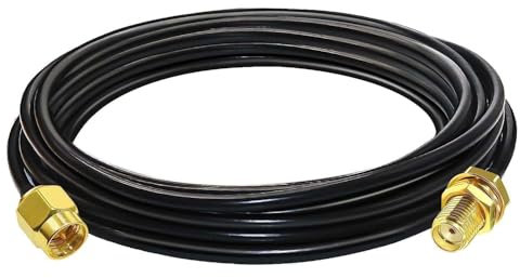 Maswell Cavo coassiale equivalente LMR240, 2 m, 50 Ohm, cavo di prolunga SMA a bassa perdita, da maschio SMA a femmina SMA per 5G 4G+ LTE WiFi GPS cellulare GNSS Router antenna esterna (non per TV)