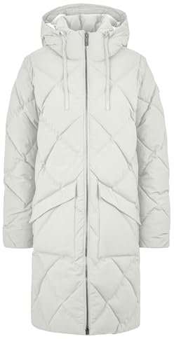 Ziener Damen TALASI Winter-Mantel | warm, atmungsaktiv, wasserdicht, knielang, whtie fog, 44
