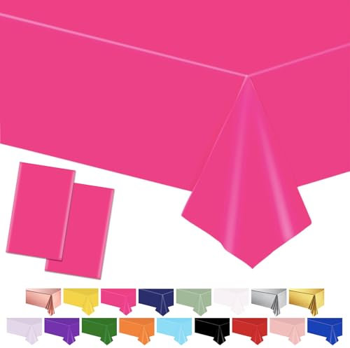 Rose Tischtuch Tischdecken,137 * 274cm Kunststoff wasserdicht Tabelle deckt Party Tischdekorationen für Kinder Picknick Geburtstag, Graduierung Hochzeit Party Supplies