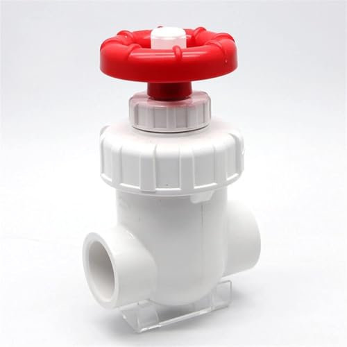 Kunststoff-Wasserrohrventil, PVC-Absperrventil, 1 Stück 20–40 mm Ventil, UPVC-Absperrschieber, präzise Durchflussregelung, PVC-Schleusenventile, weiß, 63 mm DN50