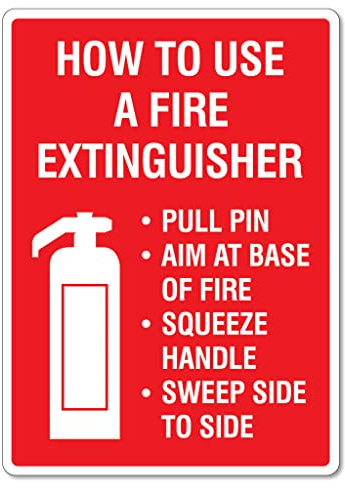 Feuerzeichen – So Verwenden Sie Einen Feuerlöscher Sicherheitszeichen Brandschutz Warnschild Metall Wanddekoration Metall Deko Blechschild Retro Dekoschild Für Bar Cafe Pub M